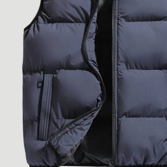 Navy Blue Mens Puffer Vest - Picture 4 of 4